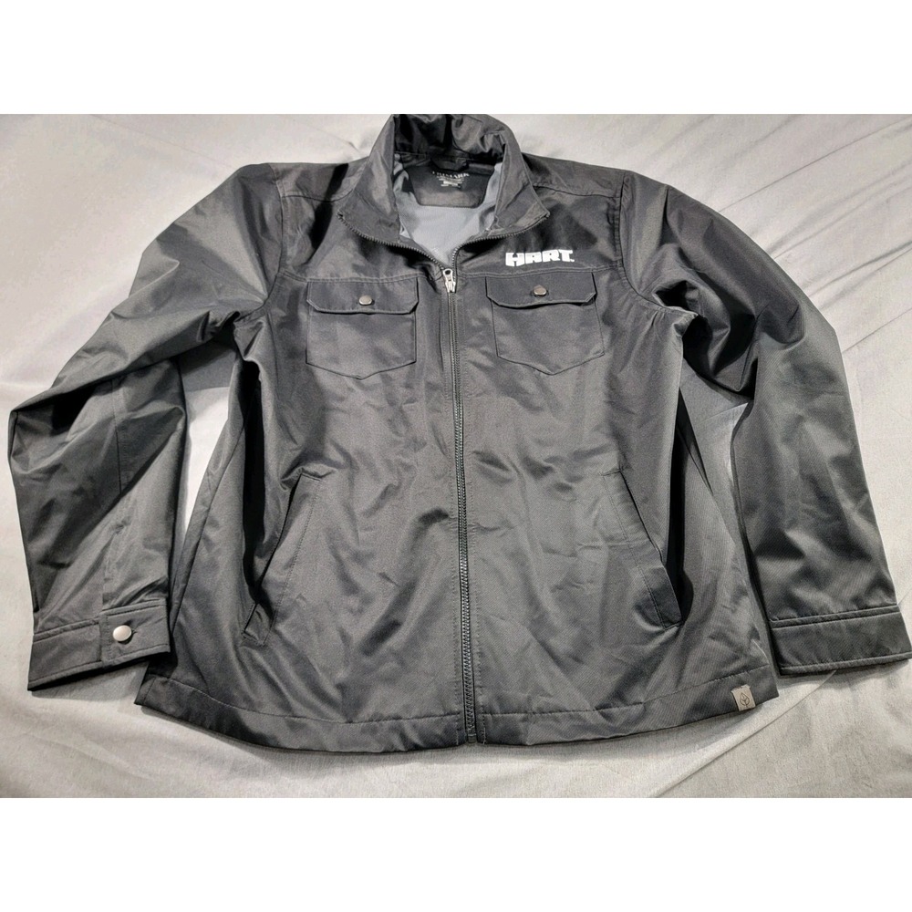 Hart Tools Trimark Mens Large Black Hardy Eco Jacket Vented Water Resistant